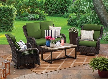Conversation Loveseat with Swivel Chairs
