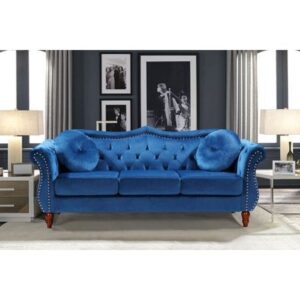 High-Back English Roll Arm Wingback Sofaset