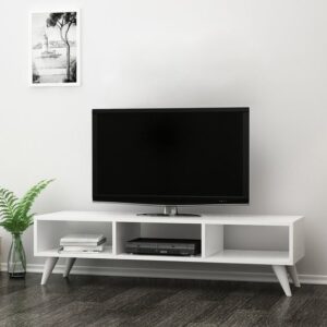 Adjustable Height TV Stand with Swivel Mount