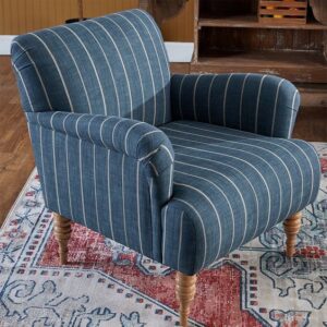 Coastal Style Striped Arm Chair