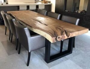 Resin-Inlaid Conference Table with Abstract Designs