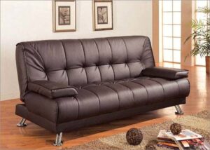 Leather Upholstered Futon Sofaset
