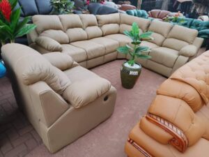 Luxury Fiber Recliner Sofaset with Power Reclining