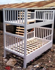 hardwood double twin bunk bed 3x6 feet 
