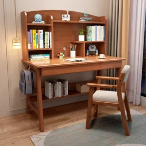 Classic Wooden Reading Table with Drawers