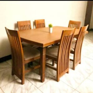 Elegant Walnut Rectangular Dining Table