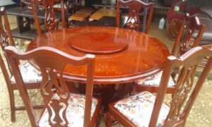 Elegant Walnut Rectangular Dining Table