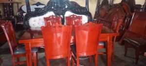 Elegant Walnut Rectangular Dining Table