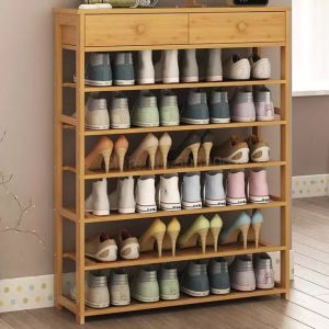 Slim and Tall Vertical Shoe Rack Tower