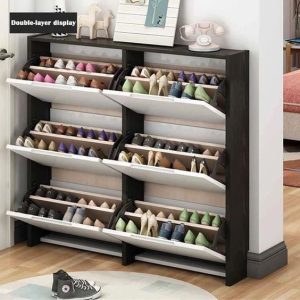 Slim and Tall Vertical Shoe Rack Tower 2