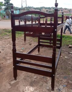 Twin Over Queen Bunk Bed with Integrated Desk