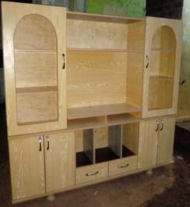 High-Gloss Lacquer Finish Sideboard with LED Lighting