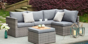 Outdoor L-Shaped Patio Sofa Set