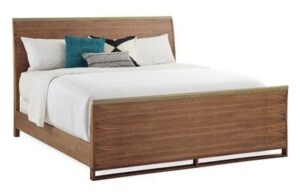 Low-Profile Sleigh Bed in Walnut