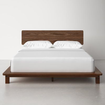 Minimalist Wooden Bed with Low Profile