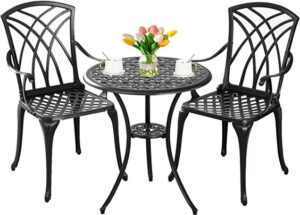 Aluminum Bistro Set for Small Spaces