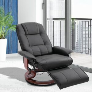 Swivel Recliner Chair with Adjustable Ottoman