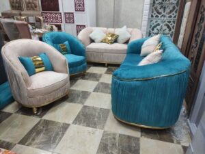Chesterfield Sofa Set with Rolled Arms