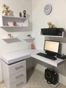 Floating Wall computer Table