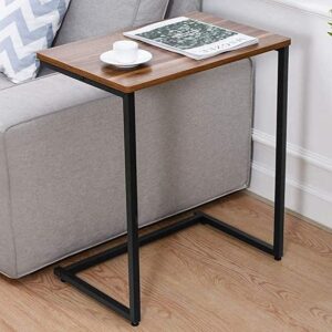 Industrial Style Metal and Wood Sofa Table
