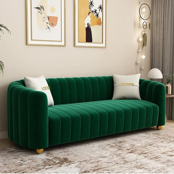 Modern Futon Sofaset with Wooden Legs