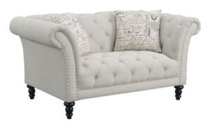 Tufted Chesterfield Loveseat with Nailhead Trim