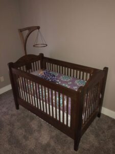 Farmhouse Style Convertible Baby Cot with Storage Drawers