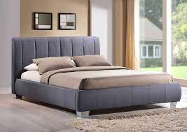 Leatherette Upholstered Bed with Adjustable Headrests