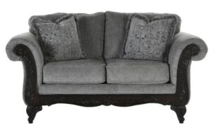 Two-Tone Loveseat with Contrast Piping