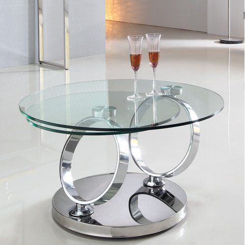 Oval Glass End Table with Wooden Legs
