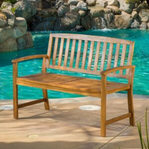 Acacia Wood Bench for Garden Tranquility