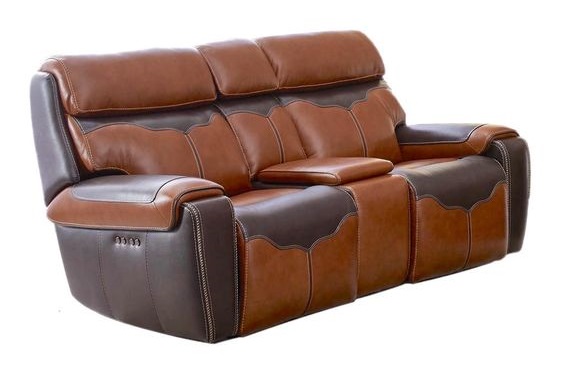 Two-Tone Loveseat with Contrast Piping