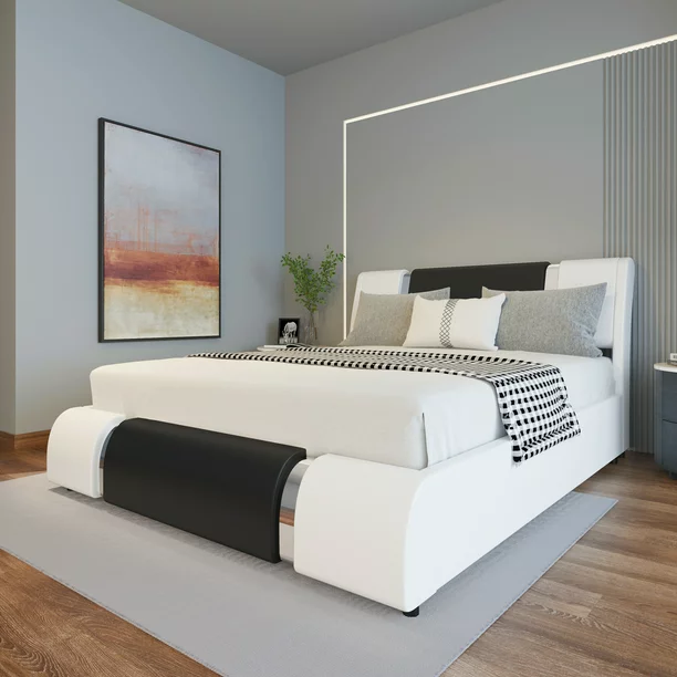 Sleigh Bed with Storage Drawers