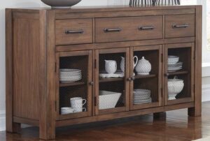 Industrial buffet tables