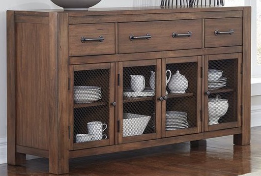 Industrial buffet tables