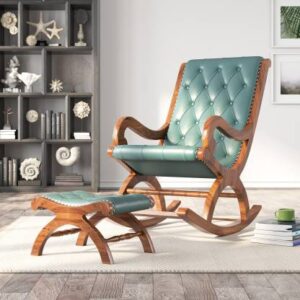 Leather Reclining Rocking Chair