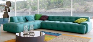 Contemporary Armless Modular Sofaset