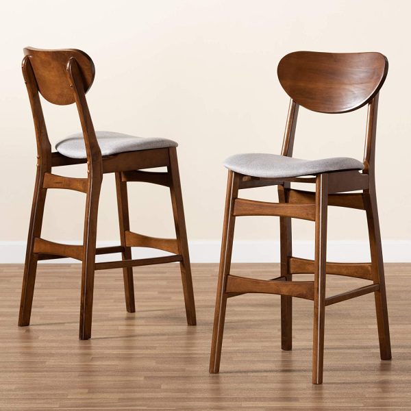Wooden Farmhouse-Inspired Bar Stool
