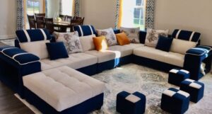 Customizable Comfort U-Shaped Sofaset.