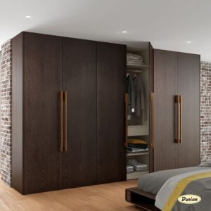 Budget Ebony Wood Veneer Wardrobe