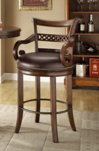 Classic Wooden Saddle Bar Stool