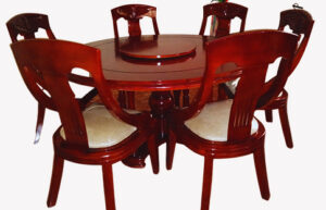 Round Wooden Pedestal Dining Table
