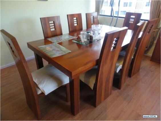 Rectangular Solid Wood Dining Table 8 seater 