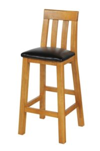 Tall Wooden Bar Stool with Footrest
