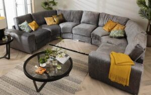High-Back Elegance U-Shaped Sofaset