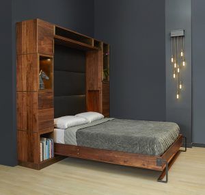 Murphy Bed with Mirrored Facade