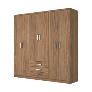 Budget Oak Effect Wardrobe 6 doors 