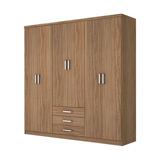 Budget Oak Effect Wardrobe 6 doors