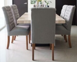 Affordable Marble-Top Dining Table 6 Seater