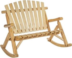 Slat-Design Wooden Rocker
